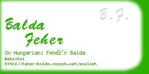 balda feher business card